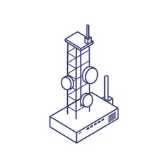 communication antena with router wifi