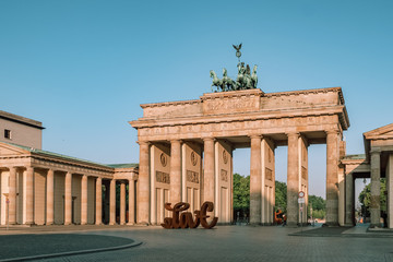 Brandenburg gate at morning in Berlin
