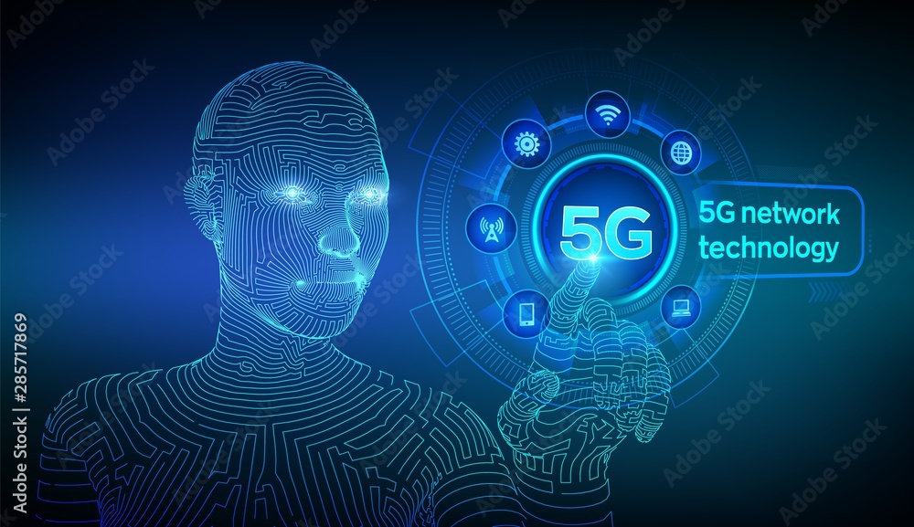 Poster 5g network wireless systems and internet of things, smart city and communication network. 5g wireles