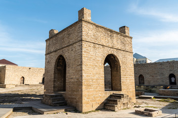 Fototapeta na wymiar Ateshgah fire temple in Surakhani town, a suburb of Baku, Azerbaijan.