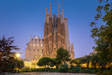 Sagrada Familia Barcelona at sunrise
