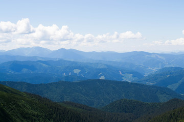 Photos of mountain ranges in the Carpathians