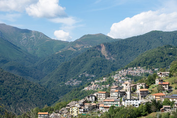 Fototapeta na wymiar Panoramic view of Esio, Verbania, Italy