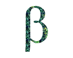 German letter. Font from leaves