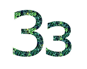 Russian and Ukrainian  font from leaves, abc