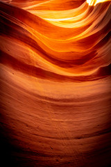 Obraz premium Incredible curves of red, orange and purple colors in Lower Antelope, Arizona. United States, vertical photography