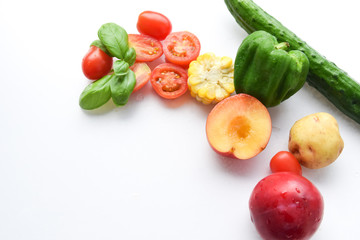 summer vegetables and fruits 