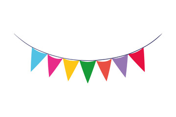 Obraz premium party garland hanging isolated icon