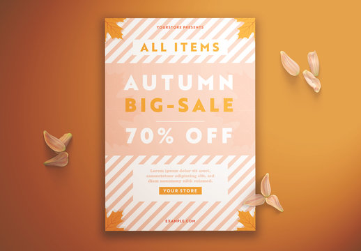 Autumn Sale Graphic Flyer Layout