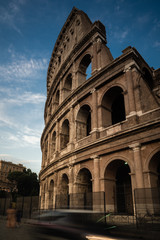 long exposure of colosseum at sunset