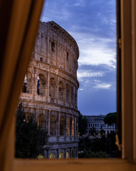 View of the colosseum from hotel room