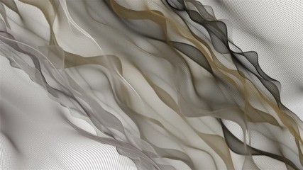 Fantastic animation with particle wave object in slow motion, 4096x2304 loop 4K