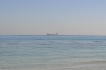 Tanker passing in the red sea Egypt