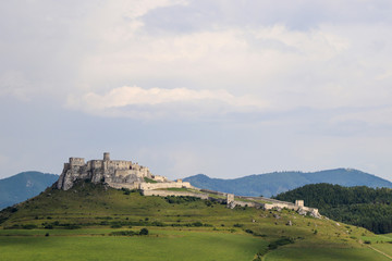Fototapeta na wymiar The Spis Castle (Spissky hrad). Famous National Cultural Monument in Slovakia. UNESCO heritage.