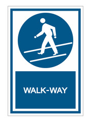 Walk way Symbol Sign Isolate On White Background,Vector Illustration EPS.10
