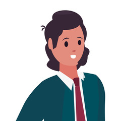 businessman portrait character white background