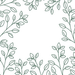 pattern plants and herbs isolated icon