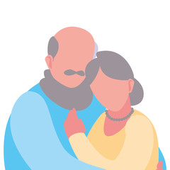 happy grandparents day flat design