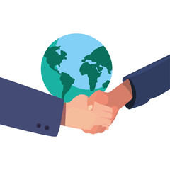 handshake icon flat design image