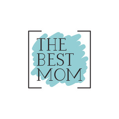 mom the best label isolated icon