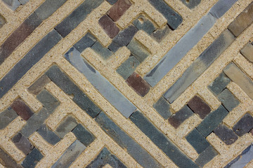 Ornament on a concrete wall.