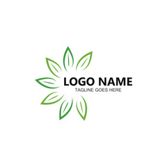 Eco Tree Leaf Logo Template design 