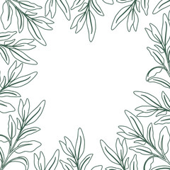 pattern plants and herbs isolated icon