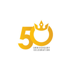 50 Years Anniversary Celebration Vector Template Design Illustration