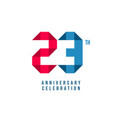 23 th Anniversary Celebration Vector Template Design Illustration