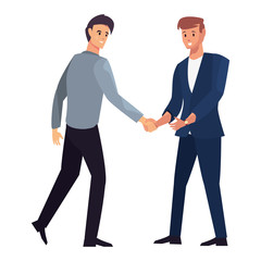 handshake icon flat design image