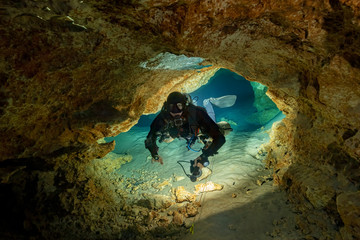 Cave Diving at Madison Blue Spring State Park, Madison County, Florida	