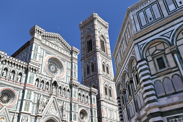 The Cathedral of Santa Maria del Fiore in Venice with the Bell Tower and the Baptistry