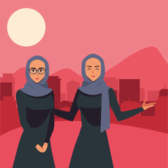 arab women character in a hijab