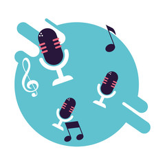 music sound flat design style