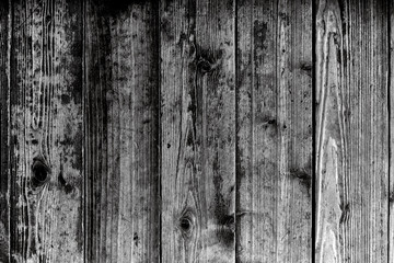 BW image of Old wooden wall background or texture. Old Vintage dirty grunge Planked Wood Texture Background.