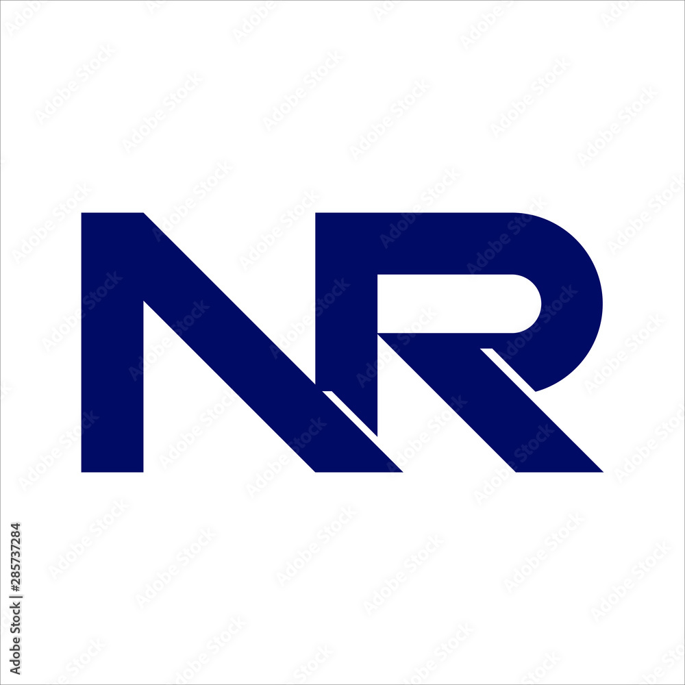 Wall mural letter n and r. vector logo.