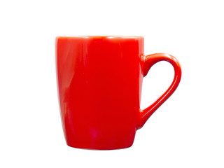 glass of red, isolated on white background. Clipping path