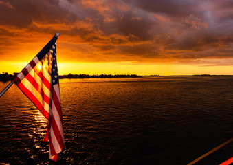 flag on the beach