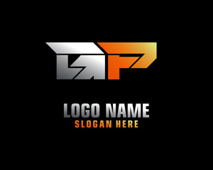 GP Initial letter logo template vector	