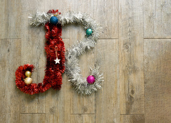 combination of Christmas balls and garlands