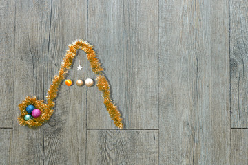 combination of Christmas balls and garlands