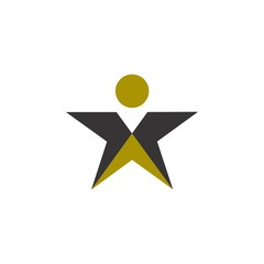 Abstract Star logo design vector