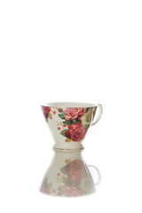 Cute tea cup with red flower design. Vintage and classy looking tea cup.