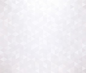 Triangular brilliance white texture. Shiny creative mosaic pattern. Light geometric trendy template. Empty subtle cool background.