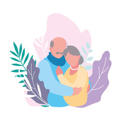 happy grandparents day flat design