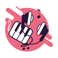 music sound flat design style