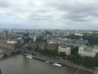 Fototapeta premium aerial view of london and thames river from london eye