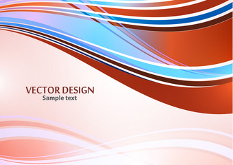 Bright color elegant lines abstract waves. Element of modern business design.