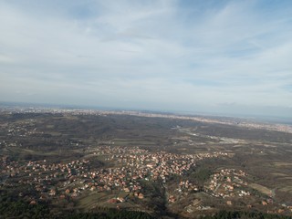 Obraz premium aerial view on a city of Belgrade in serbia