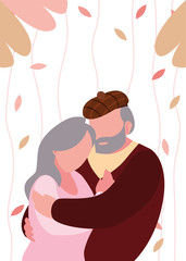 happy grandparents day flat design